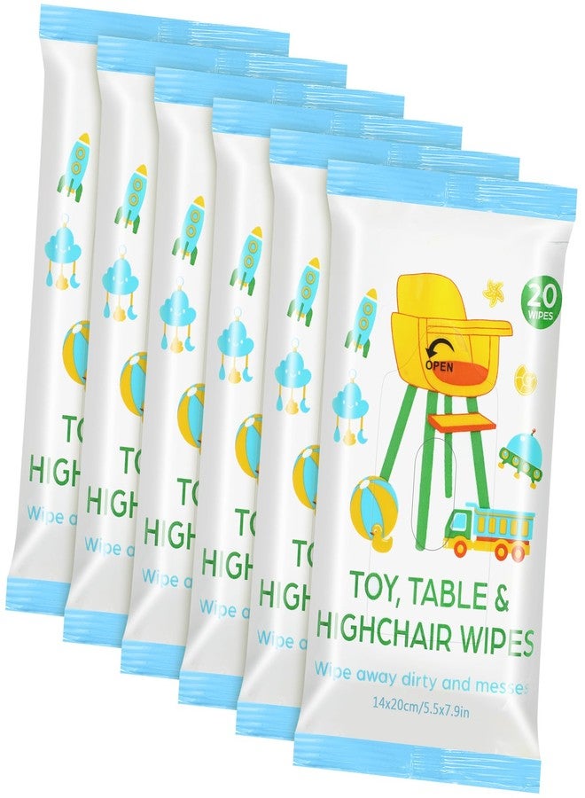 Swiffen 6 Pack 120 Counts Toy Table and Highchair Wet Wipes No Irritant Multipurpose Gentle Travel Size Toy Cleaner Resealable All Purpose Cleaning Tissue - Image 1